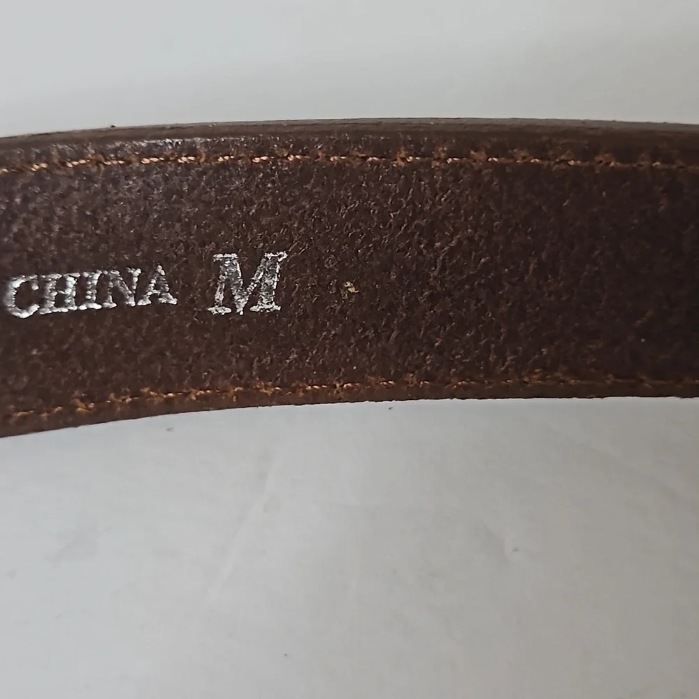Oil Leather  Belt sz M Tan Pre-owned